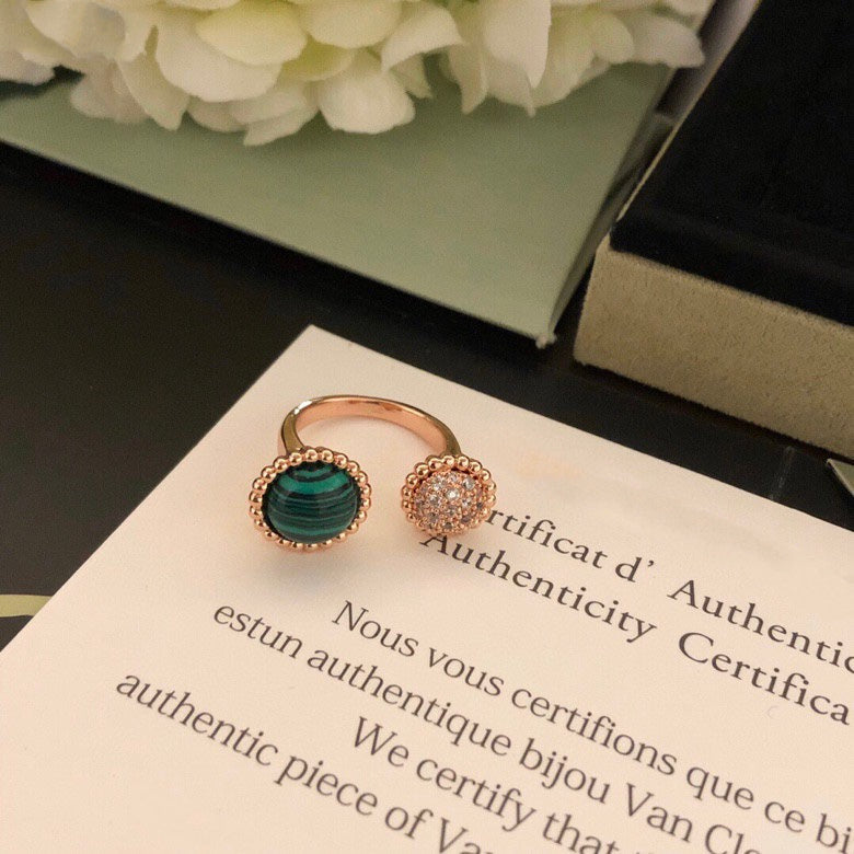 [⭐Veyra]PERLEE COULEURS DIAMOND ROSE GOLD BETWEEN THE FINGER RING