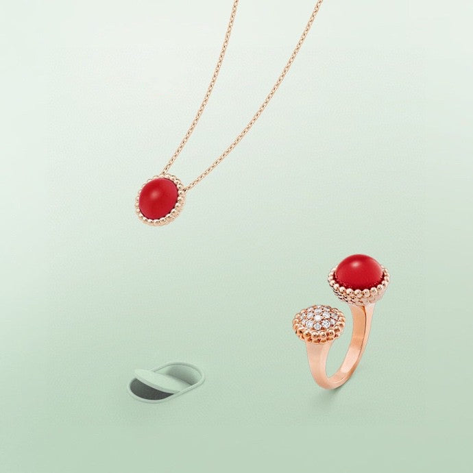 [⭐Veyra]PERLEE COULEURS DIAMOND ROSE GOLD BETWEEN THE FINGER RING