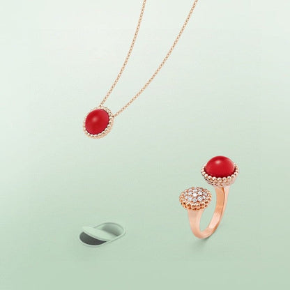 [⭐Veyra]PERLEE COULEURS DIAMOND ROSE GOLD BETWEEN THE FINGER RING