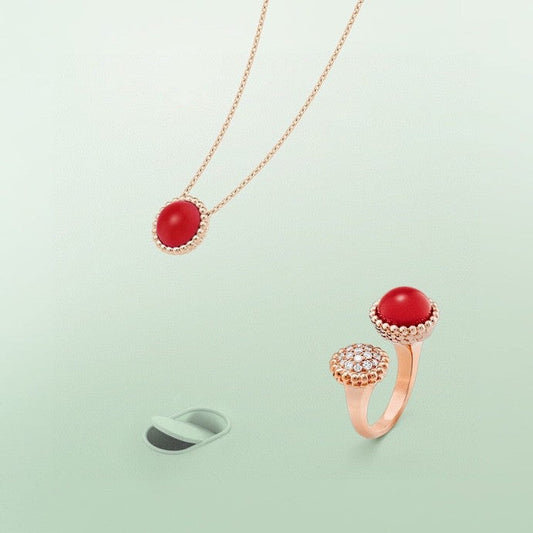 [⭐Veyra]PERLEE COULEURS DIAMOND ROSE GOLD BETWEEN THE FINGER RING