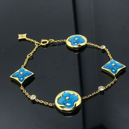 [⭐Veyra]STAR AND SUN 4 MOTIF BLUE BRACELET