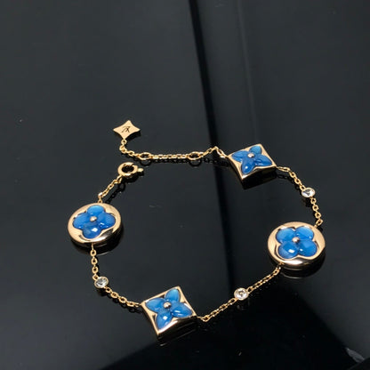 [⭐Veyra]STAR AND SUN 4 MOTIF BLUE BRACELET