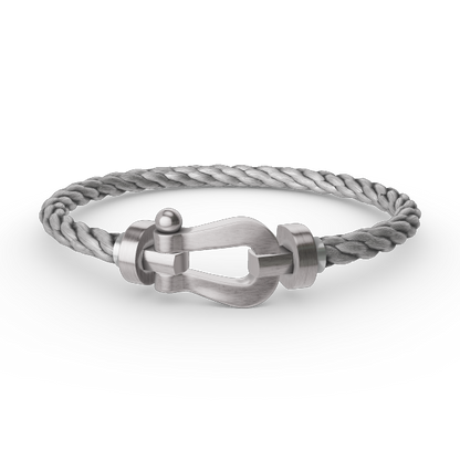 [⭐Veyra]FORCE LARGE HORSESHOE NO DIAMOND BRACELET SILVER
