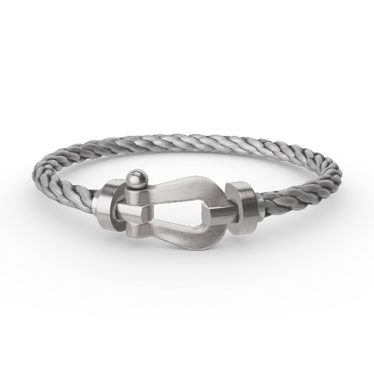 [⭐Veyra]FORCE LARGE HORSESHOE NO DIAMOND BRACELET SILVER