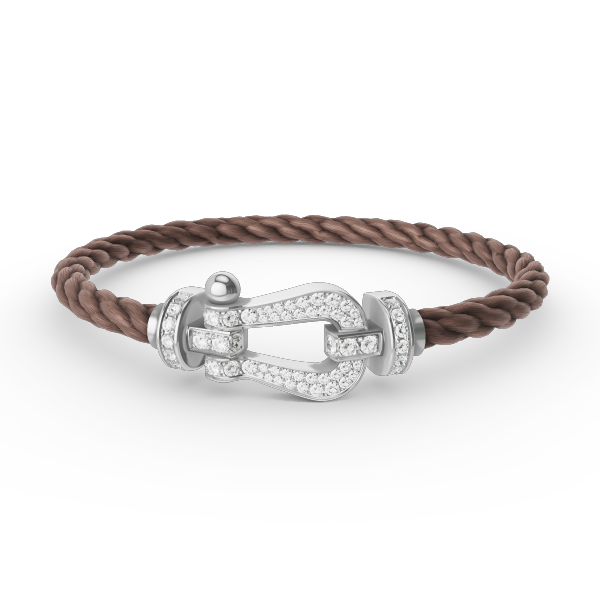 [⭐Veyra]FORCE LARGE HORSESHOE FULL DIAMOND BRACELET SILVER