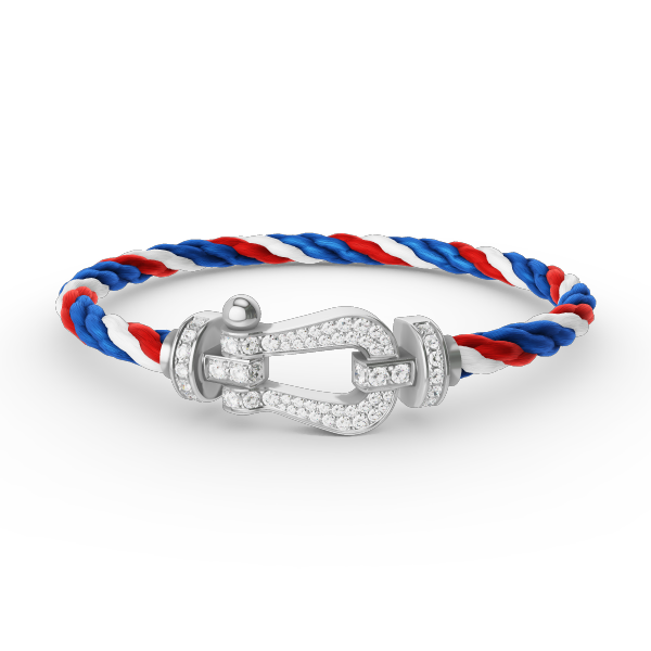[⭐Veyra]FORCE LARGE HORSESHOE FULL DIAMOND BRACELET SILVER
