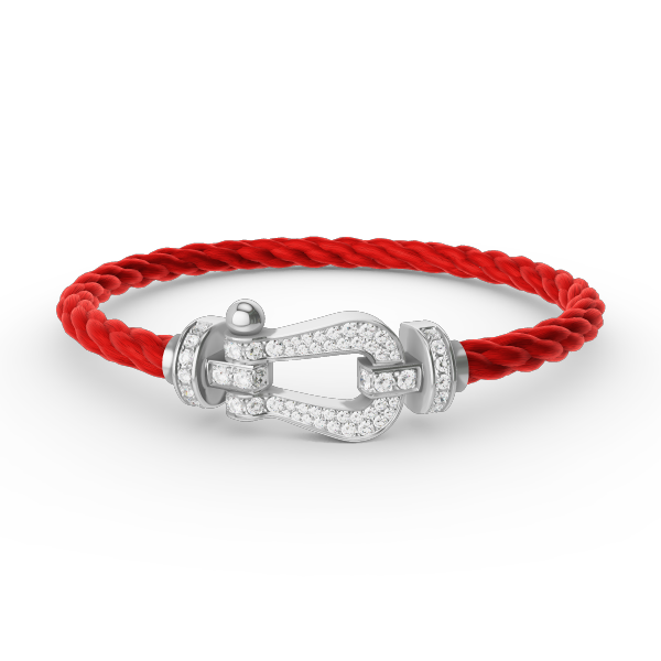 [⭐Veyra]FORCE LARGE HORSESHOE FULL DIAMOND BRACELET SILVER