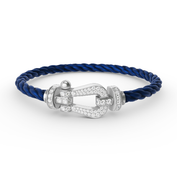 [⭐Veyra]FORCE LARGE HORSESHOE FULL DIAMOND BRACELET SILVER