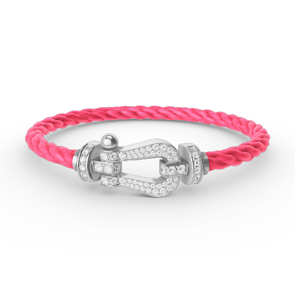 [⭐Veyra]FORCE LARGE HORSESHOE FULL DIAMOND BRACELET SILVER
