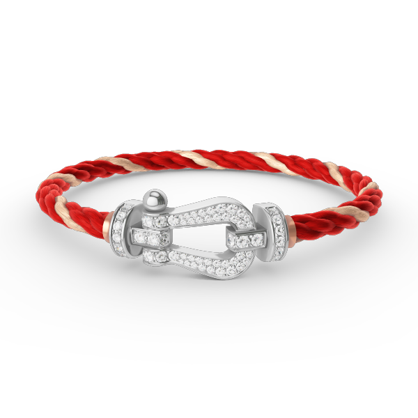 [⭐Veyra]FORCE LARGE HORSESHOE FULL DIAMOND BRACELET SILVER