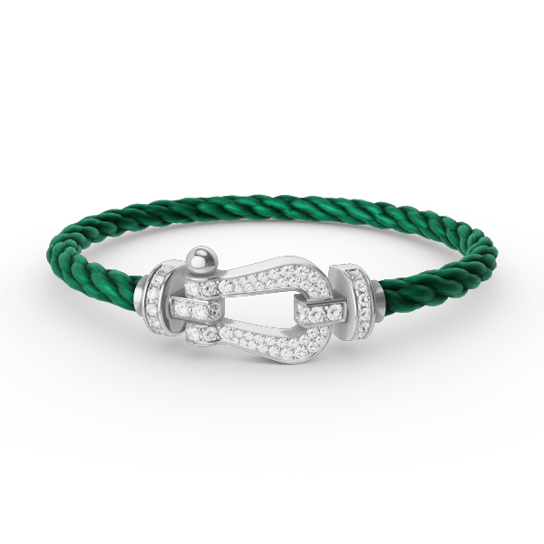 [⭐Veyra]FORCE LARGE HORSESHOE FULL DIAMOND BRACELET SILVER