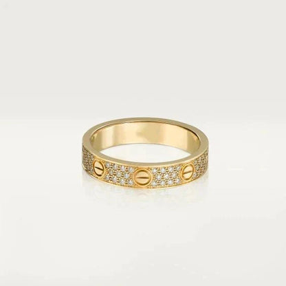 [⭐Veyra]LOVE RING 3.6MM DIAMOND PAVED