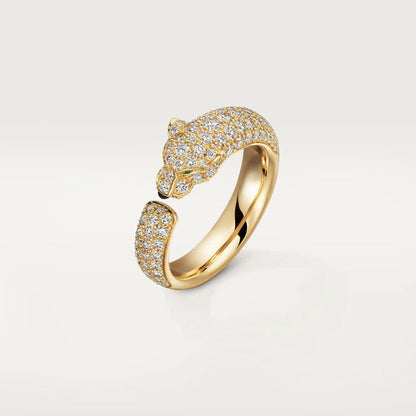 [⭐Veyra]PANTHERE PINK GOLD DIAMOND RING